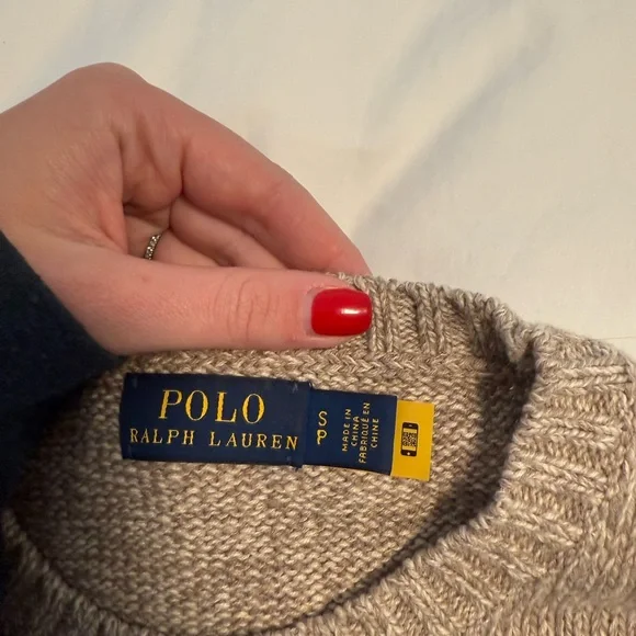 Ralph Lauren Tan Sweater with Bear and Dog Motif - Picture 2 of 4